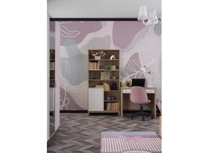 Kinderbett Kinderzimmer Bett Nachttisch Holz Rosa Kindermöbel Set 3tlg