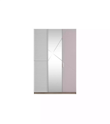 Moderner Kinderzimmer Kleiderschrank Dreitürig Holzmöbel Spiegelschrank