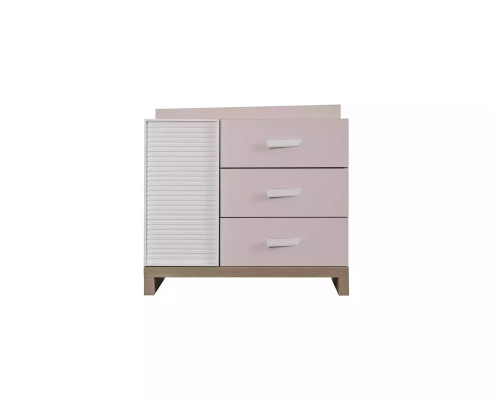 Kinderkommode Kommode Schrank Kinderzimmerregal Rosa Holz Moderne Neu