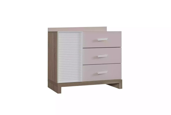 Kinderkommode Kommode Schrank Kinderzimmerregal Rosa Holz Moderne Neu