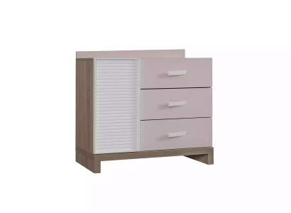 Kinderkommode Kommode Schrank Kinderzimmerregal Rosa Holz Moderne Neu
