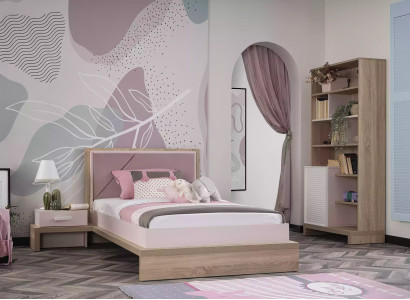 Bettrahmen Kinderbett Kindermöbel Bett Holz Rosa Kinderzimmer Modern