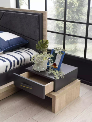 Kindermöbel Garnitur Kinderbett Kinderzimmer Bett Holz Grau Set 8tlg