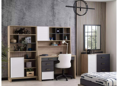Schreibtisch Bücherregal Holz Kinderzimmer Braun Kinderzimmerregal