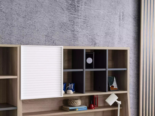 Schreibtisch Bücherregal Holz Kinderzimmer Braun Kinderzimmerregal