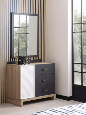 Gruppe Kindermöbel Kinderbett Kinderzimmer Bett Holz Grau Set 7tlg