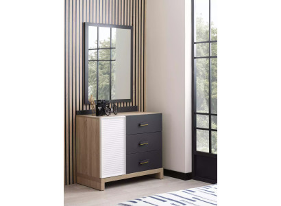 Gruppe Kindermöbel Kinderbett Kinderzimmer Bett Holz Grau Set 7tlg