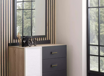 Gruppe Kindermöbel Kinderbett Kinderzimmer Bett Holz Grau Set 7tlg