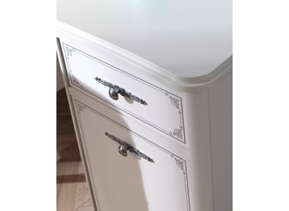 Chesterfield Jugendbett Bett 120 cm Kinderzimmer Set 5tlg Grau Stoff