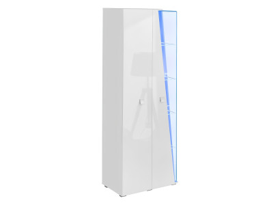 Luxus Kommode Weiß 2x Vitrine Wohnwand Wohnzimmer Set Holz Modern Möbel