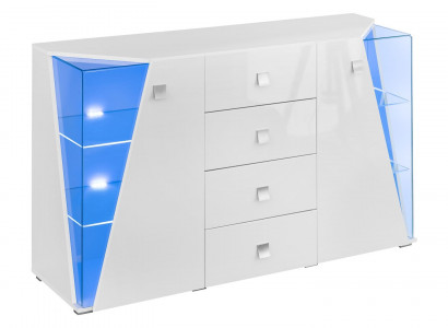 Luxus Wohnwand Set Kommode Wohnzimmer Vitrine Holz Möbel Wandregal 3 tlg