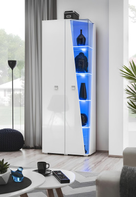 Luxus Vitrine Wohnzimmer Einrichtung Schrank Designer Holz Möbel Neu