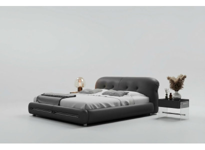 Polsterbett Schwarz Modernes Design Komfort Schlafen Stilvolle Luxusbett Bett