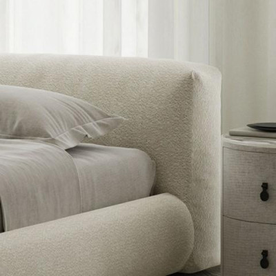 Polsterbett Grau Modernes Design Komfort Schlafen Stilvolles Luxusbett Elegant