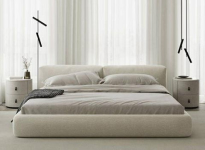 Polsterbett Grau Modernes Design Komfort Schlafen Stilvolles Luxusbett Elegant