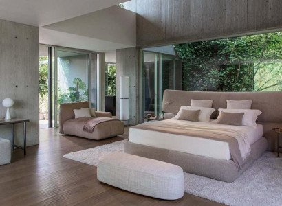 Moderne Polsterbett Stoff Luxus Schwarz Doppelbett Extra Hohe Rückenlehne Design