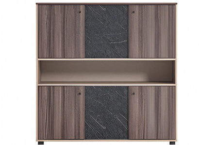 Büroschrank Beige Braun Holzoptik Modernes Design Mit Schiebetüren Arbeitszimmer