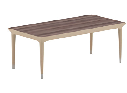 Couchtisch Modern Beige Braun Holzoptik Elegante Beine für Wohnzimmer Design