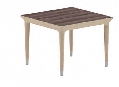 Beistelltisch Modern Beige Braun Holzoptik Elegante Beine Wohnzimmertisch