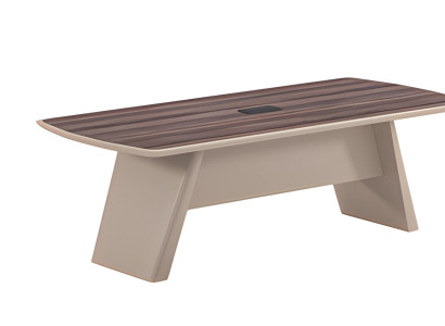 Schreibtisch Beige mit Holzstruktur und modernem Design Büro und Home Office