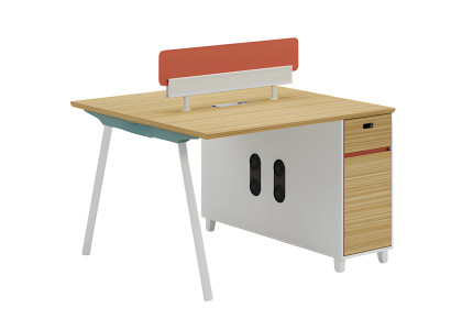 Schreibtisch Holzoptik mit Stauraum und Rückenlehne Modernes Büromöbel Design