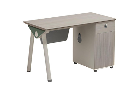 Schreibtisch Beige Holzoptik mit Stauraum Modernem Design für Büros und Zuhause