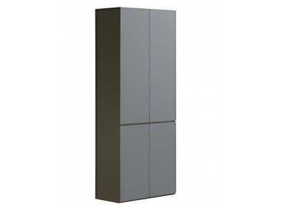 Büroschrank Aktenschrank Modern Grau Hoch Türe grifflos Stauraum schlicht Design