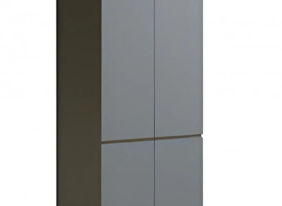 Büroschrank Aktenschrank Modern Grau Hoch Türe grifflos Stauraum schlicht Design