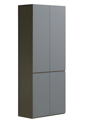 Büroschrank Aktenschrank Modern Grau Hoch Türe grifflos Stauraum schlicht Design
