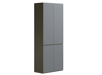 Büroschrank Aktenschrank Modern Grau Hoch Türe grifflos Stauraum schlicht Design