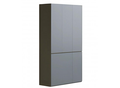 Büroschrank Aktenschrank Modern Grau Hoch Türen grifflos Stauraum schlicht Stil