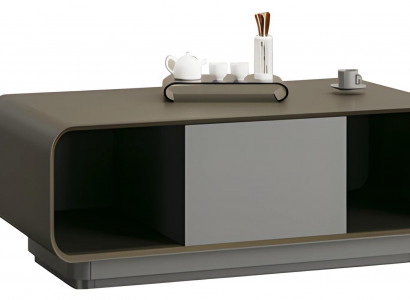 Couchtisch Wohnzimmertisch Modern Schwarz Grau Design Stauraum Ablage Minimal