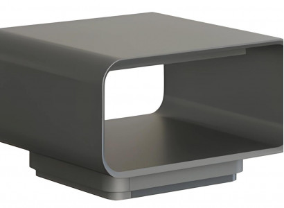 Couchtisch Wohnzimmertisch Modern Schwarz Grau Design Offenes Fach Minimal Stil