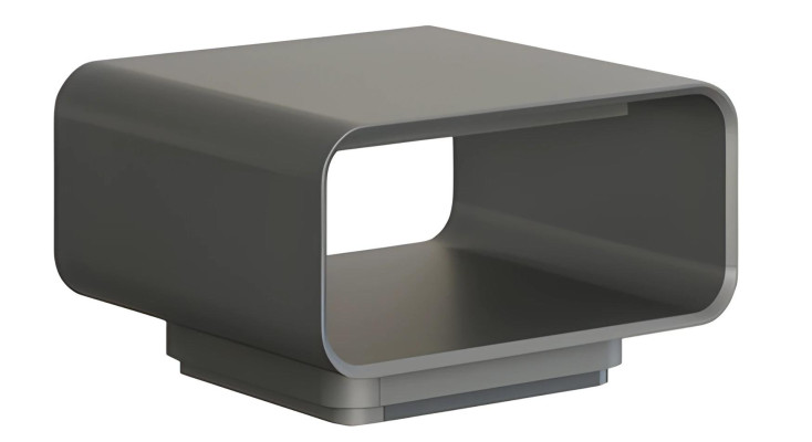 Couchtisch Wohnzimmertisch Modern Schwarz Grau Design Offenes Fach Minimal Stil