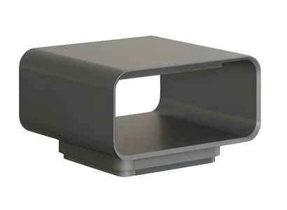 Couchtisch Wohnzimmertisch Modern Schwarz Grau Design Offenes Fach Minimal Stil