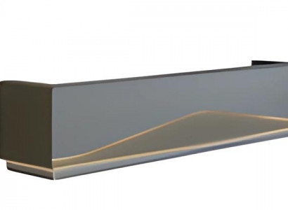 Empfangstheke Rezeption Modern Grau Schwarz LED Beleuchtung Design Minimal Luxus