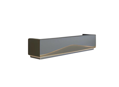 Empfangstheke Rezeption Modern Grau Schwarz LED Beleuchtung Design Minimal Luxus
