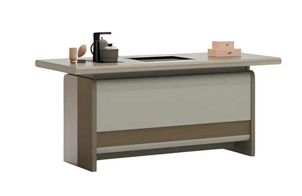 Moderner Schreibtisch in Braun mit praktischem Stauraum und elegantem Design