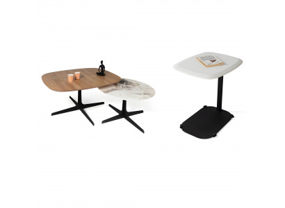 Rechteckiger Couchtisch und Beistelltische im zeitgenössischen Stil