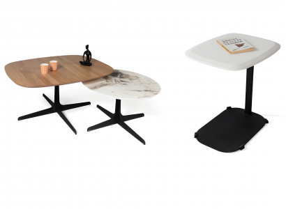 Rechteckiger Couchtisch und Beistelltische im zeitgenössischen Stil