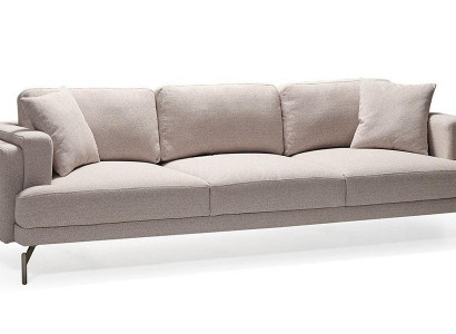 Elegantes beige 3-Sitzer Sofa aus Textil im modernen Design