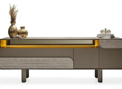 Beige Holz Konsole im eleganten Design