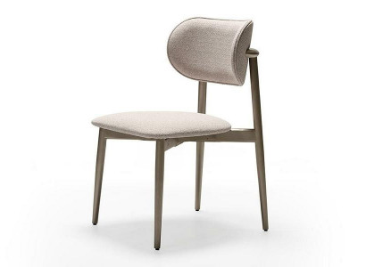 Beiger Textilstuhl im eleganten Stil für Wohnzimmer und Esszimmer