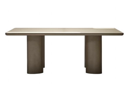 Eleganter Beigefarbener Esstisch aus Holz in Modernem Design