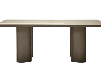 Eleganter Beigefarbener Esstisch aus Holz in Modernem Design