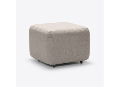 Beiger Textilhocker modern elegant vielseitig