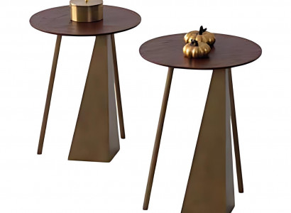 Zwei Beistelltische mit stylischer Tischplatte Couchtisch