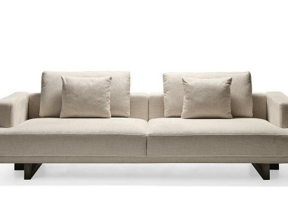 Beige modernes 3-Sitzer Sofa aus Textil