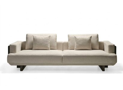Beige modernes 3-Sitzer Sofa aus Textil