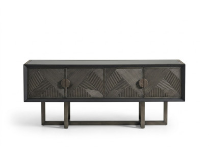 Braune Konsole aus Holz im modernen Design
